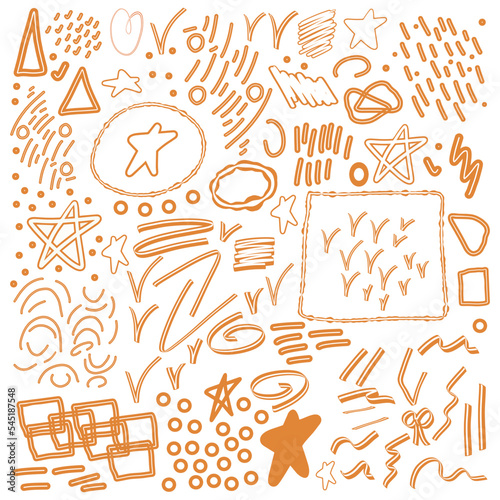 set of Fillers-placeholders for postcard design, background. Vector illustration