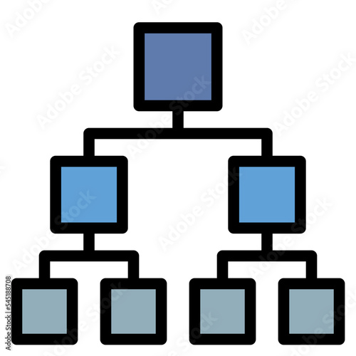 hierarchical organization business diagram icon