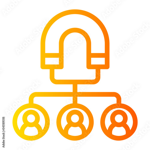 inbound marketing gradient icon