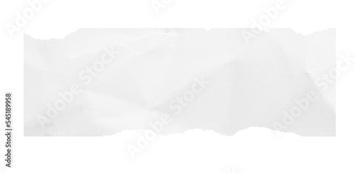 White crumpled and torn sheet of paper. Paper text background. Pink decorative paper