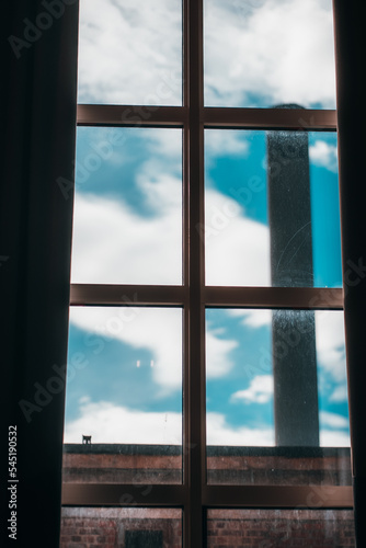Window and clouds