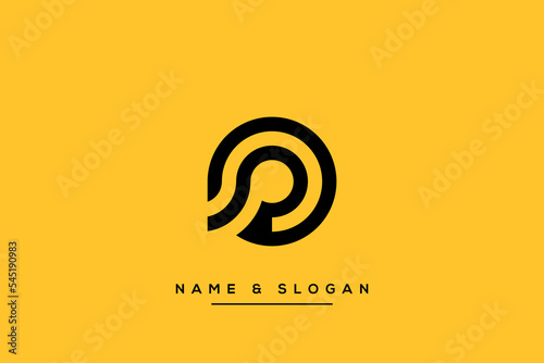 Abstract P, PO Letters Logo Initial Based Monogram Icon Vector