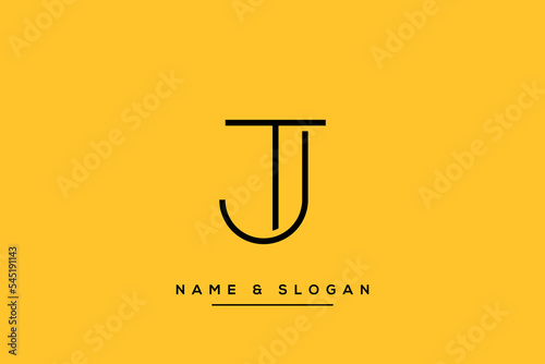 Abstract JT, TJ Letters Logo Initial Based Monogram Icon Vector.