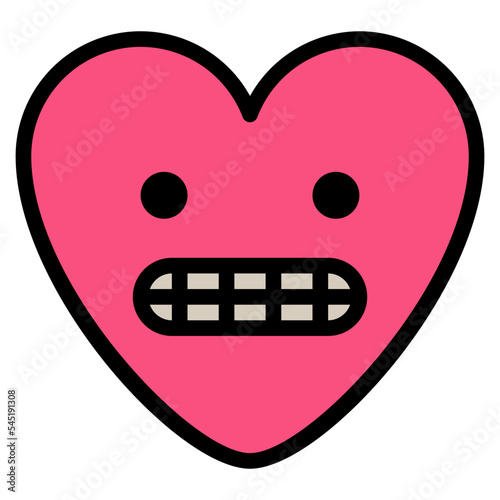 drunk crazy silly emoji heart icon