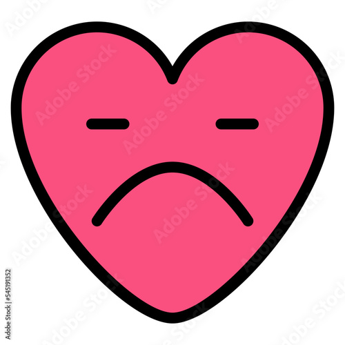 heartbroken sad emotional emoji heart icon