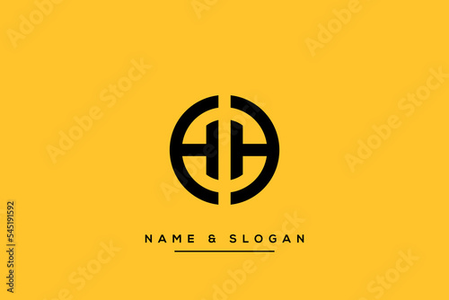 Abstract H, HH Letters Logo Initial Based Monogram Icon Vector.