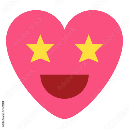 famous start excited emoji heart icon
