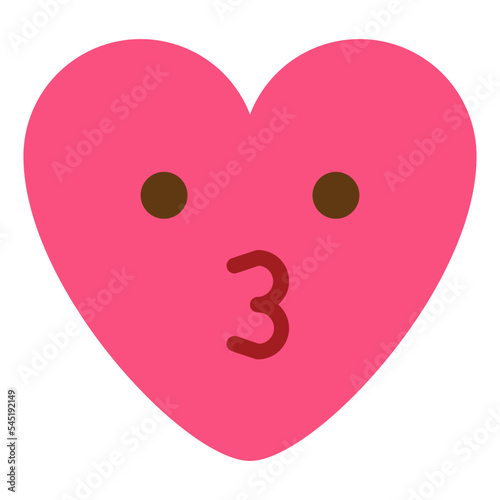 kiss love cute emoji heart icon