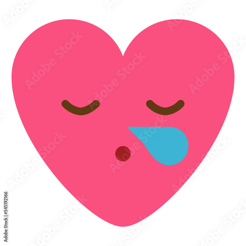 lazy sleepy feeling emoji heart icon