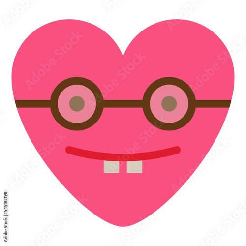 nerd sungrass geek emoji heart icon