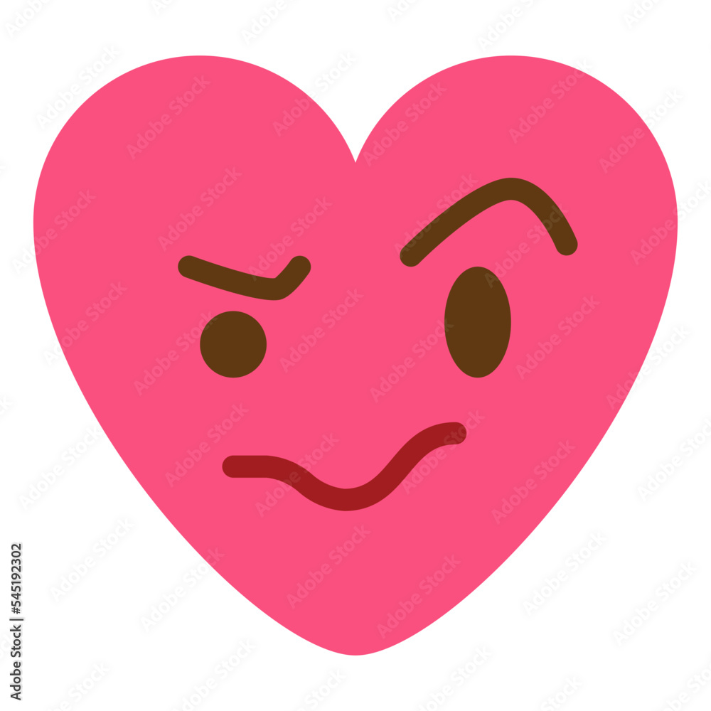 worried nervous thinking emoji heart icon worried nervous thinking emoji heart icon