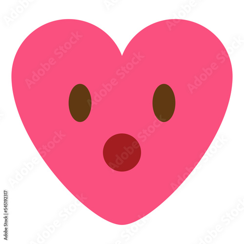 amazed surprise wonder emoji heart icon