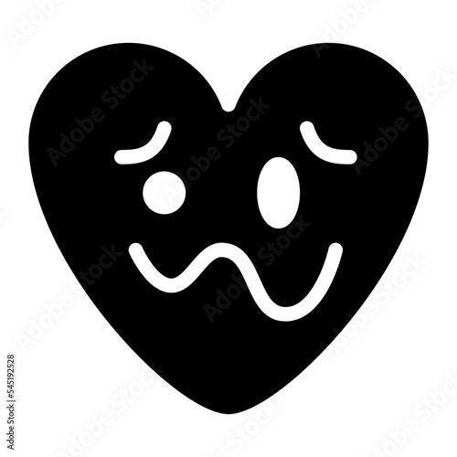 crazy stupid numb emoji heart icon