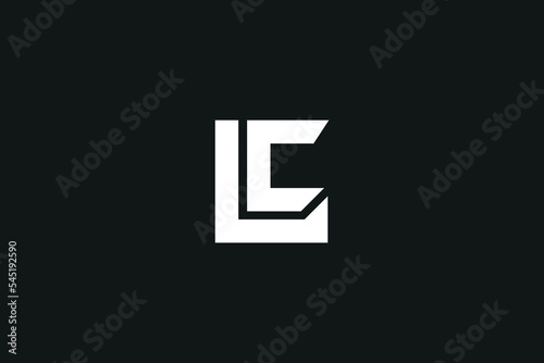 Abstract CL LC Letters Logo Initial Based Monogram Icon Vector.