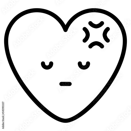 downcast pensive sweat emoji heart icon