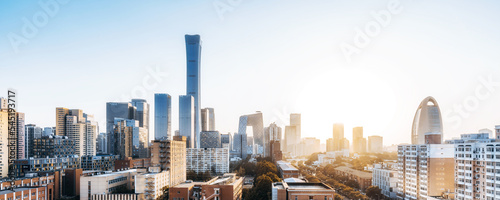 Photography Sunny day scenery of CBD buildings in Beijing, China
