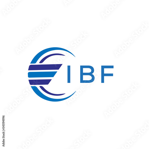 IBF letter logo. IBF blue image on white background. IBF vector logo design for entrepreneur and business. IBF best icon. photo