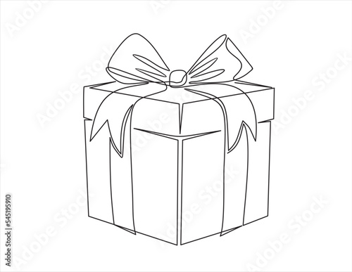 Gift Box , line drawing style,vector design