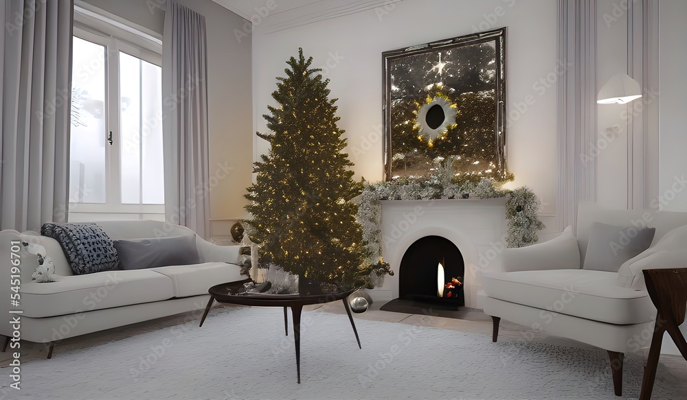 Fototapeta premium Christmas living room 