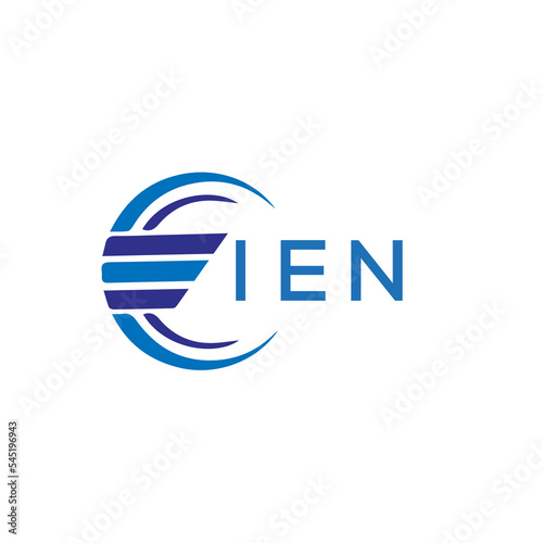 IEN letter logo. IEN blue image on white background. IEN vector logo design for entrepreneur and business. IEN best icon.