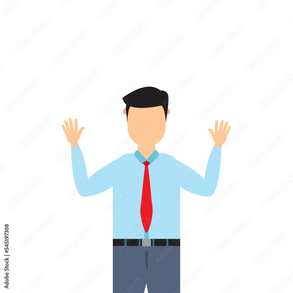 vector flat cartoon greeting waving hello goodbye welcome to office vector flat cartoon greeting waving hello goodbye welcome to office