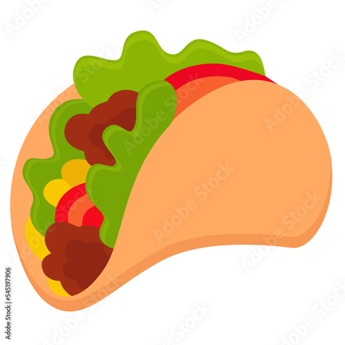 taco food burrito illustration
