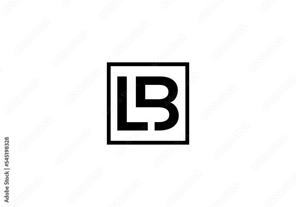 initial logo letter LB initial company icon business logo background illustration initial logo letter LB initial company icon business logo background illustration