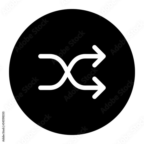 shuffle tracks interface media icon