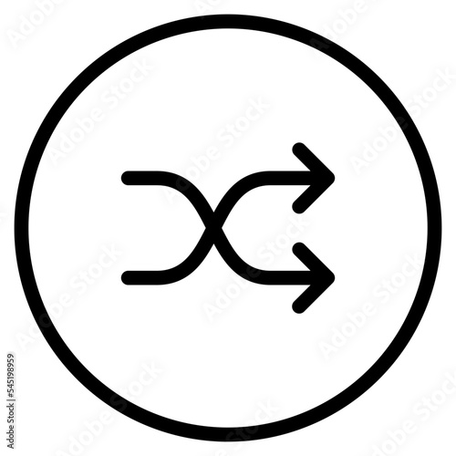 shuffle tracks interface media icon
