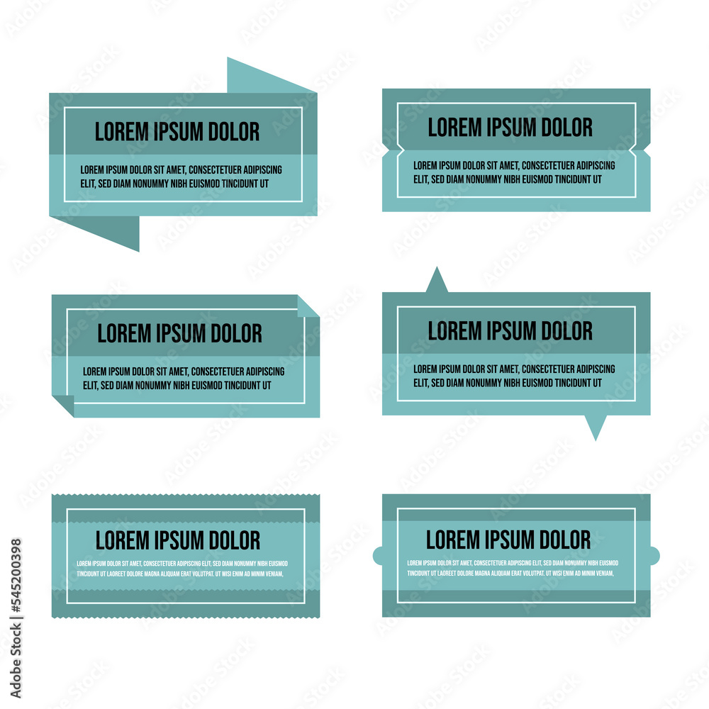 Flat design different shape label collection. Flat design different shape label collection.