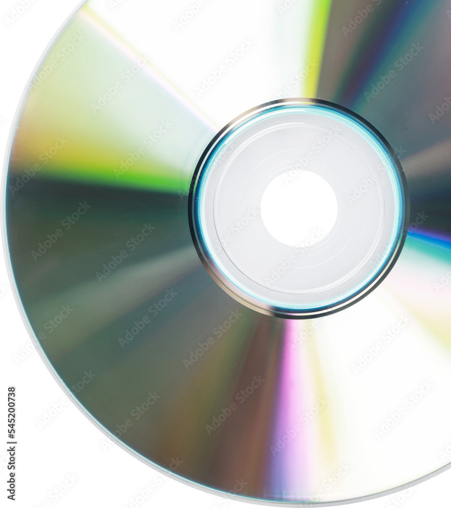 Single Compact Disc Close-up - Isolated Single Compact Disc Close-up - Isolated