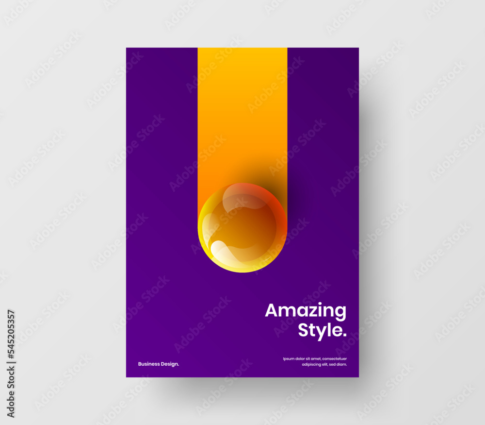Fresh company cover design vector layout. Trendy realistic spheres poster concept. Fresh company cover design vector layout. Trendy realistic spheres poster concept.