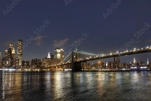 Fototapeta Naklejka Na Ścianę i Meble -  Beautiful night view of NYC skyline