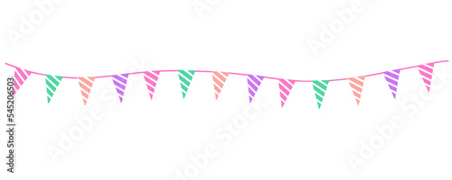 Colorful Striped Triangle Flag Banner