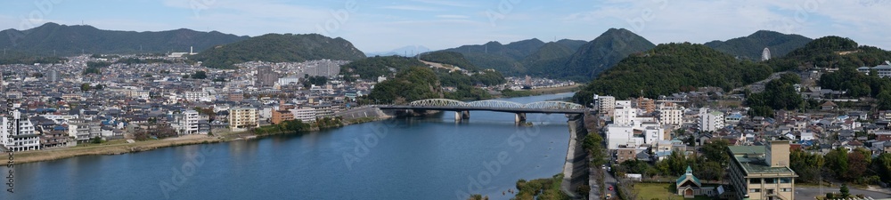 Panoramic shot of a Japanese national treaure Inuyama castle