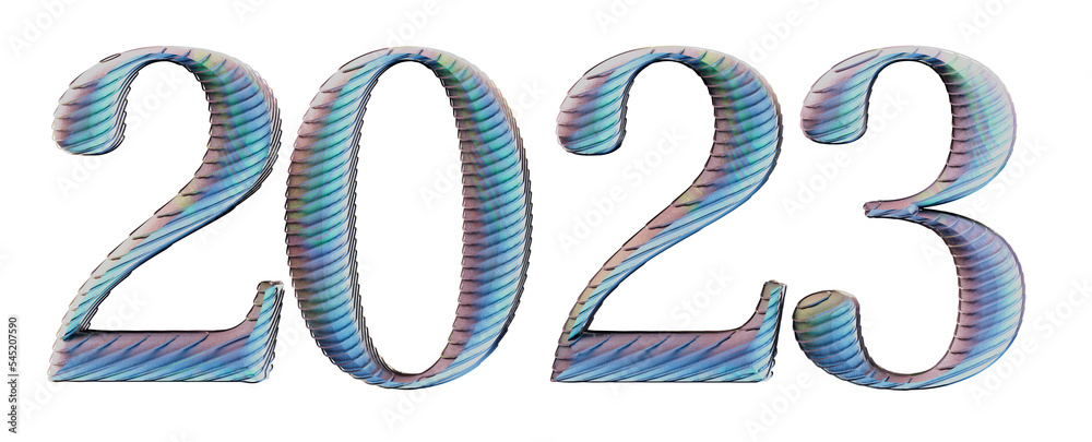 Happy New Year 2023 Text Typography Design Patter,