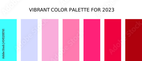 Vibrant color palette for 2023; illustration, pattern, wallpaper, background, art, banner