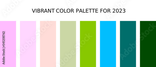 Vibrant color palette for 2023; illustration, pattern, wallpaper, background, art, banner
