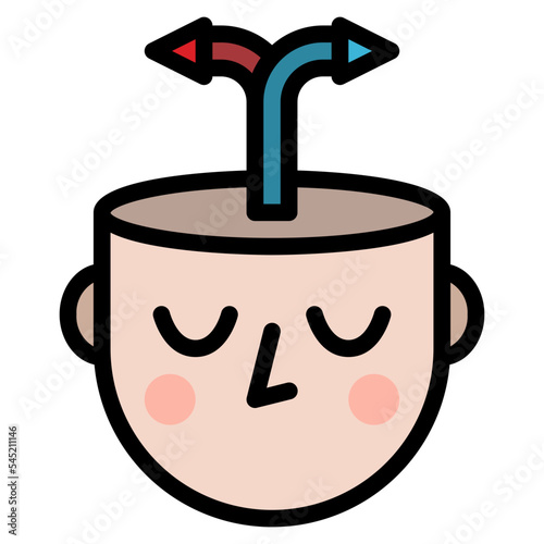 deliberative mind human decision icon