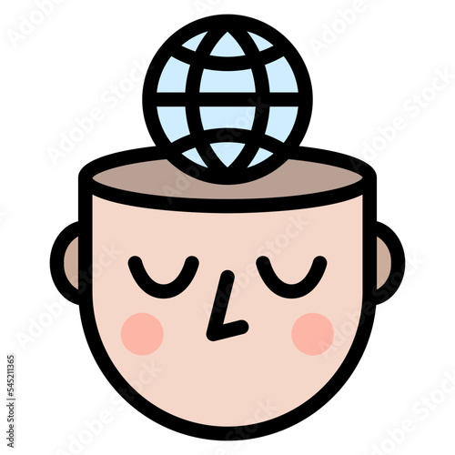 positivity mind global strength icon