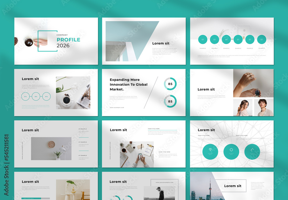 Profile Layout Template Company Profile Layout Stock Template | Adobe Stock