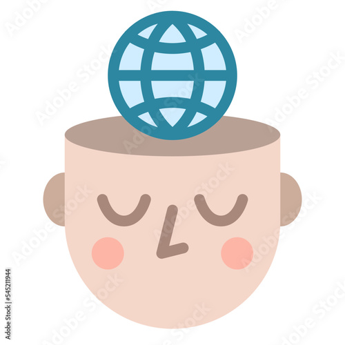positivity mind global strength icon