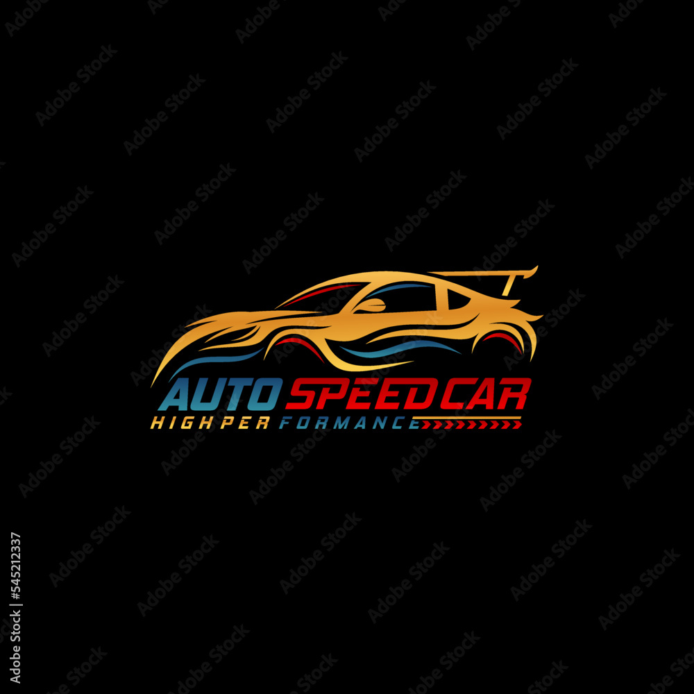 Auto speed logo template Auto speed logo template