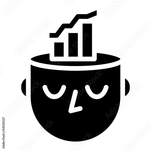 analytical mind human business icon