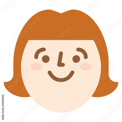 woman happy face smile icon