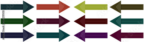 Free Download Arrow set icon. Colorful arrow symbols. Arrow isolated vector graphic elements. - GFXLoad