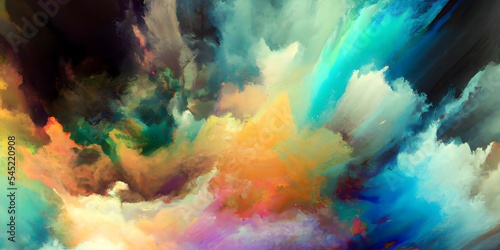 Abstract background of color stains of paints
