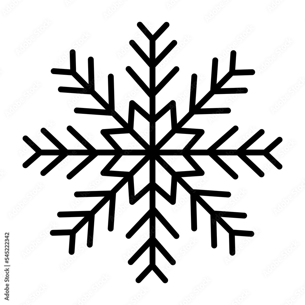 Snow flake icon. Snow flake icon.