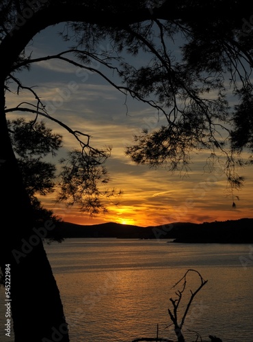 sunset on the sea