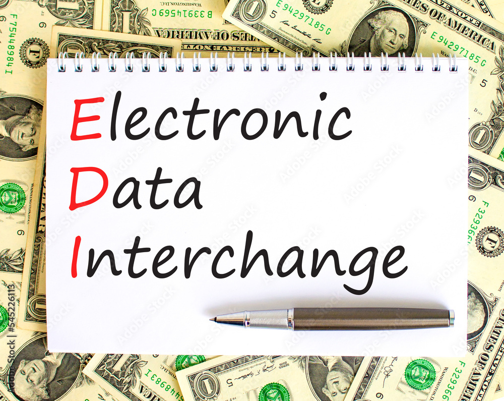 EDI electronic data interchange symbol. Concept words EDI electronic ...